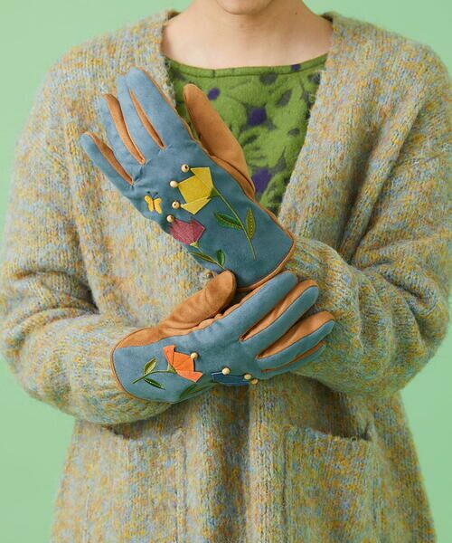 Jocomomola / ホコモモラ 手袋 | 折り紙フラワーモチーフデザイン手袋 | 詳細8