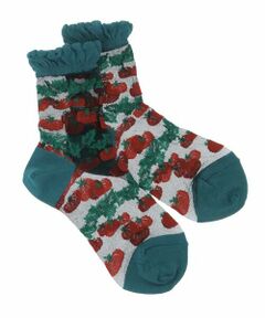 Jocomomola / ホコモモラ その他小物 | トマトモチーフシアーソックス