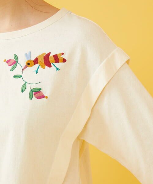 Jocomomola / ホコモモラ カットソー | Bailar ワンポイント刺繍長袖Tシャツ | 詳細5