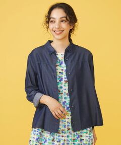 Jocomomola / ホコモモラ シャツ・ブラウス | テンセルデニム 刺繍ブラウス