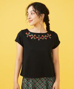 Jocomomola / ホコモモラ カットソー | Regadera ビーズ刺繍カットソー