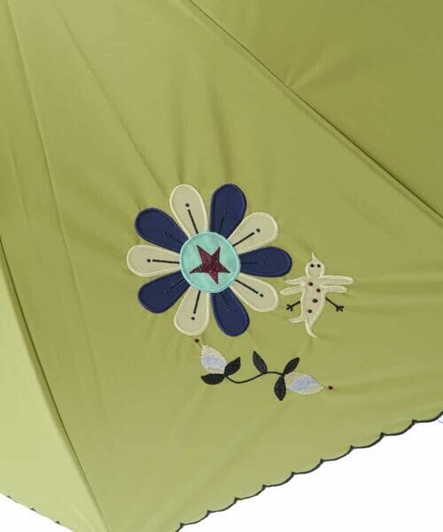 Jocomomola / ホコモモラ 傘 | 【UV・晴雨兼用】フラワー刺繍スカラップデザイン長傘 | 詳細3
