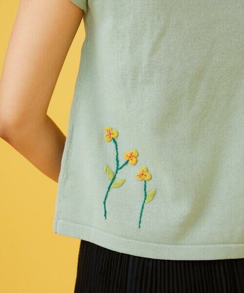 Jocomomola / ホコモモラ ニット・セーター | Jardineria フラワー刺繍ニット | 詳細12
