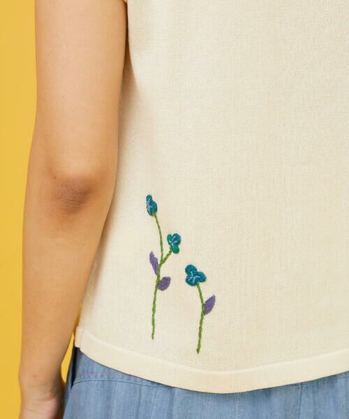 Jocomomola / ホコモモラ ニット・セーター | Jardineria フラワー刺繍ニット | 詳細7