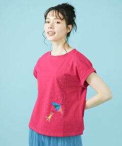 Acuarela 猫モチーフ クルーネックTシャツ