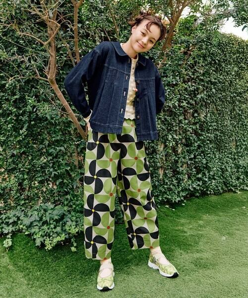 Jocomomola / ホコモモラ スニーカー | Verde Manzana フラワープリントサンダルスニーカー | 詳細11