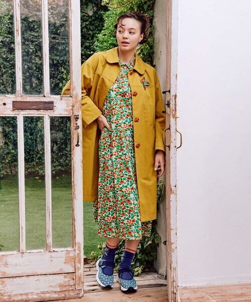 Jocomomola / ホコモモラ スニーカー | Verde Manzana フラワープリントサンダルスニーカー | 詳細9