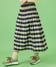 Jocomomola / ホコモモラ ロング・マキシ丈スカート | 【2WAY】リバーシブルジャカードチェックスカート