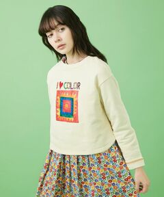 Jocomomola / ホコモモラ スウェット | I LOVE COLOR コットン裏毛プルオーバーカットソー