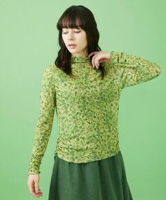 Jocomomola / ホコモモラ カットソー | Rojo vino フラワープリントシアーカットソー