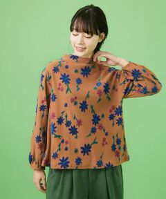 Jocomomola / ホコモモラ カットソー | Flor フラワージャカード ボトルネックカットソー