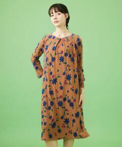 Jocomomola / ホコモモラ ロング・マキシ丈ワンピース | Flor フラワージャカード カットソーワンピース