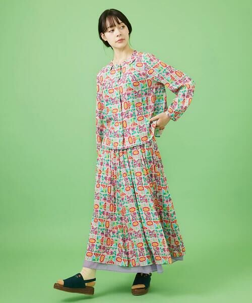 Jocomomola / ホコモモラ シャツ・ブラウス | Morado ciruela プリントブラウス | 詳細12