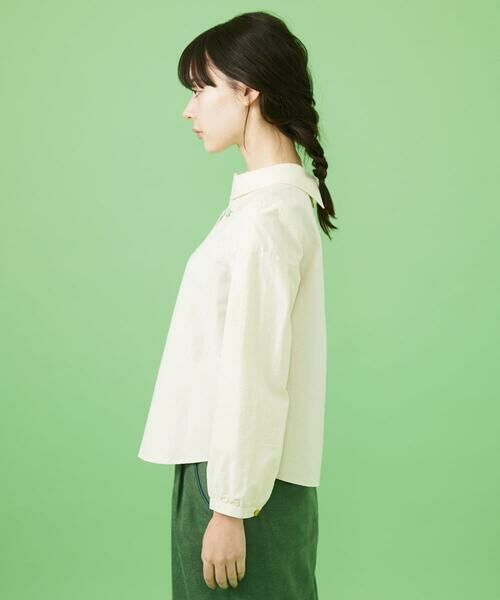 Jocomomola / ホコモモラ シャツ・ブラウス | Fruto フラワー刺繍ロールカラーブラウス | 詳細1