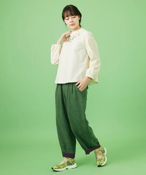 Jocomomola / ホコモモラ シャツ・ブラウス | Fruto フラワー刺繍ロールカラーブラウス | 詳細10