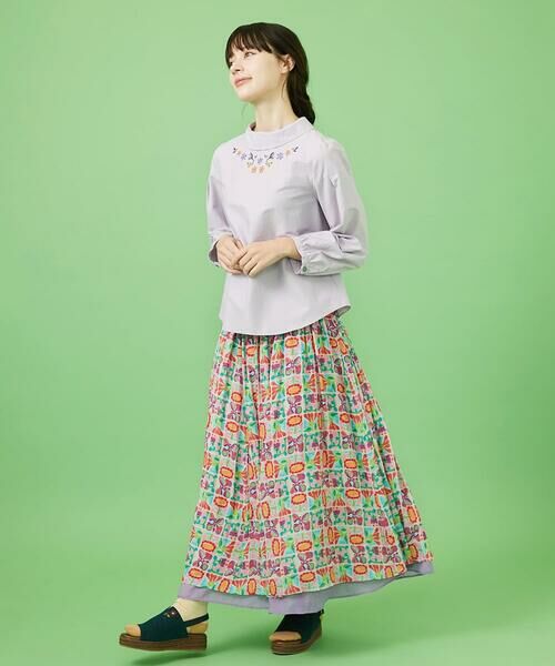 Jocomomola / ホコモモラ シャツ・ブラウス | Fruto フラワー刺繍ロールカラーブラウス | 詳細15