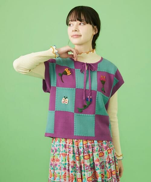 Jocomomola / ホコモモラ ベスト | Morado クロッシェニットベスト | 詳細1