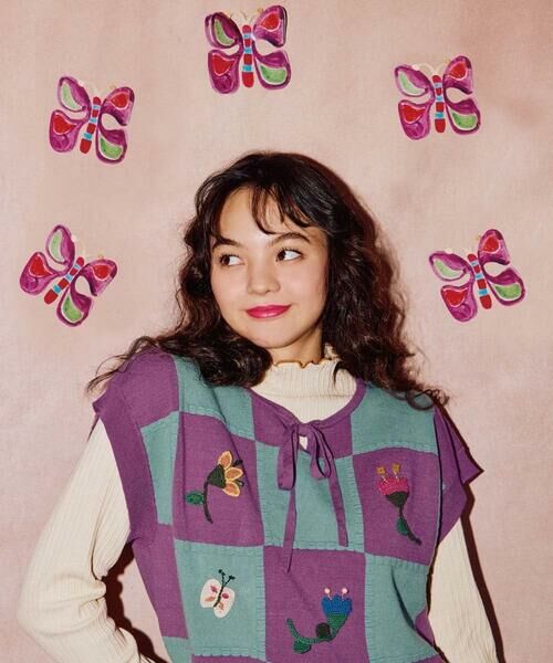 Jocomomola / ホコモモラ ベスト | Morado クロッシェニットベスト | 詳細12