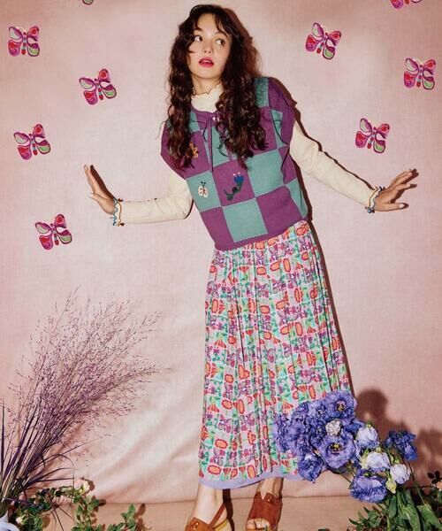 Jocomomola / ホコモモラ ベスト | Morado クロッシェニットベスト | 詳細14