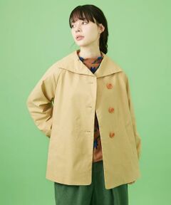 Jocomomola / ホコモモラ その他アウター | 裏地プリント変形カラーミドルコート