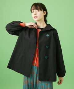 Jocomomola / ホコモモラ その他アウター | 裏地プリント変形カラーミドルコート