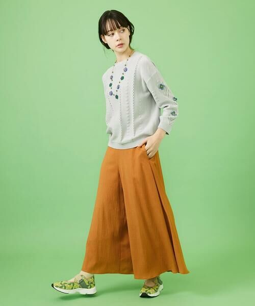 Jocomomola / ホコモモラ その他パンツ | T/Rクレープ ワイドパンツ | 詳細7