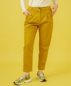 Jocomomola / ホコモモラ ショート・ハーフ・半端丈パンツ | カラーツイル 刺繍入りテーパードパンツ