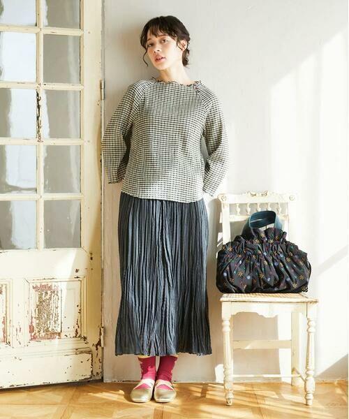 Jocomomola / ホコモモラ ショルダーバッグ | 【2WAY】フラワー刺繍ハンドル付きショルダーバッグ | 詳細10