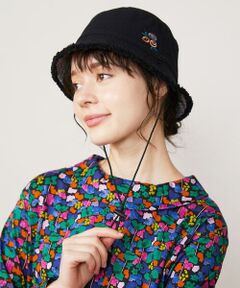 Jocomomola / ホコモモラ キャップ | 【2WAY】フラワー刺繍リバーシブルバケットハット