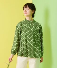 Jocomomola / ホコモモラ シャツ・ブラウス | Hojas giratoria プリントスタンドカラーブラウス