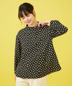 Jocomomola / ホコモモラ シャツ・ブラウス | Hojas giratoria プリントスタンドカラーブラウス