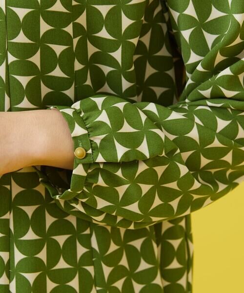 Jocomomola / ホコモモラ シャツ・ブラウス | Hojas giratoria プリントスタンドカラーブラウス | 詳細11