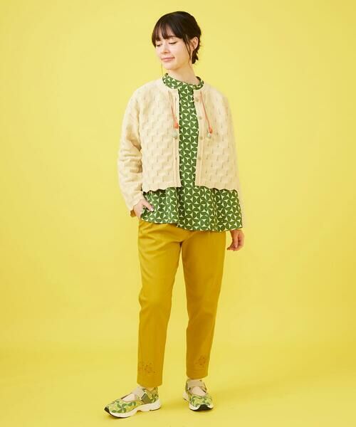 Jocomomola / ホコモモラ シャツ・ブラウス | Hojas giratoria プリントスタンドカラーブラウス | 詳細14