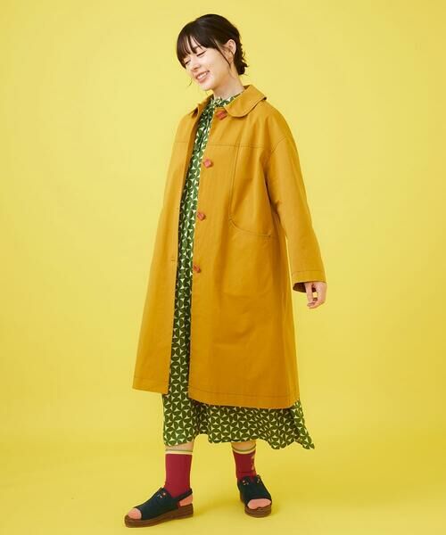 Jocomomola / ホコモモラ ロング・マキシ丈ワンピース | 【2WAY】Hojas giratoria 襟付きプリントワンピース | 詳細17