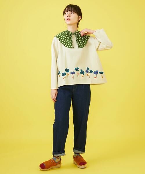 Jocomomola / ホコモモラ ロング・マキシ丈ワンピース | 【2WAY】Hojas giratoria 襟付きプリントワンピース | 詳細18