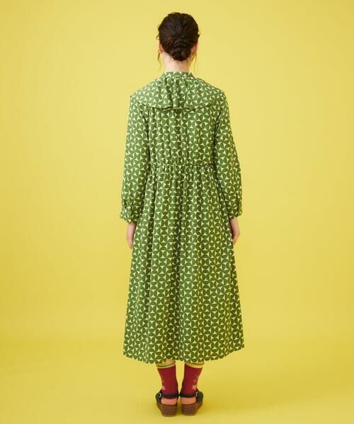 Jocomomola / ホコモモラ ロング・マキシ丈ワンピース | 【2WAY】Hojas giratoria 襟付きプリントワンピース | 詳細2