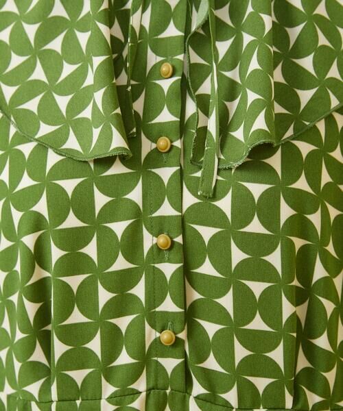 Jocomomola / ホコモモラ ロング・マキシ丈ワンピース | 【2WAY】Hojas giratoria 襟付きプリントワンピース | 詳細4