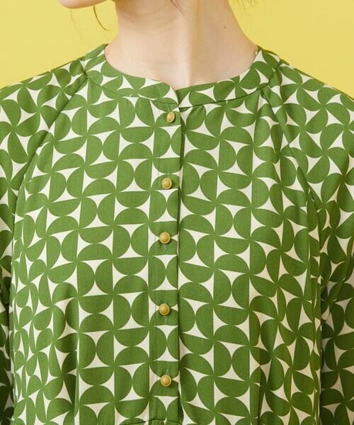 Jocomomola / ホコモモラ ロング・マキシ丈ワンピース | 【2WAY】Hojas giratoria 襟付きプリントワンピース | 詳細8