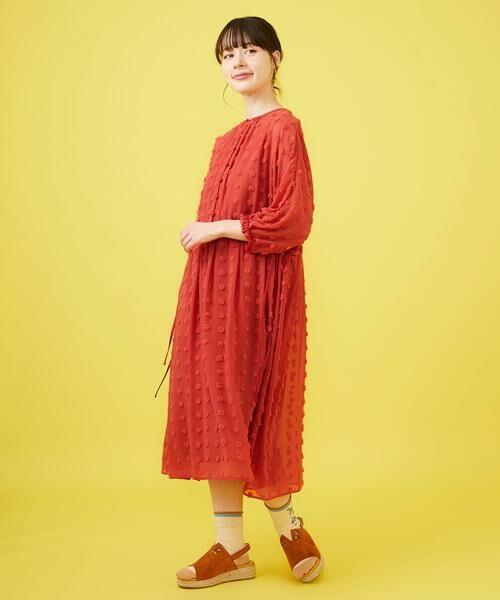Jocomomola / ホコモモラ ロング・マキシ丈ワンピース | ビックドットドビーワンピース | 詳細10