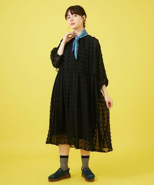 Jocomomola / ホコモモラ ロング・マキシ丈ワンピース | ビックドットドビーワンピース | 詳細22