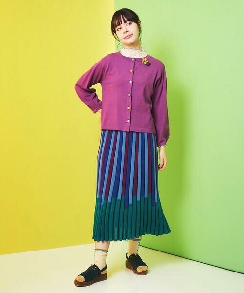 Jocomomola / ホコモモラ ロング・マキシ丈スカート | クラフトニット ストライプニットスカート | 詳細16