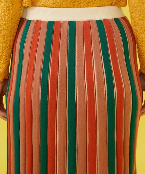 Jocomomola / ホコモモラ ロング・マキシ丈スカート | クラフトニット ストライプニットスカート | 詳細6