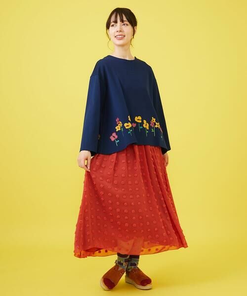 Jocomomola / ホコモモラ ロング・マキシ丈スカート | ビックドットドビーギャザースカート | 詳細18