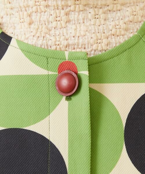 Jocomomola / ホコモモラ その他アウター | Verde manzana プリントノーカラーコート | 詳細10