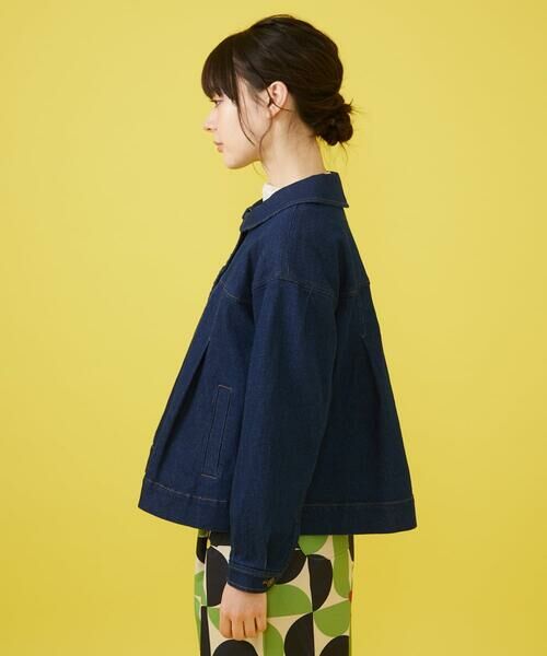 Jocomomola / ホコモモラ Gジャン・デニムジャケット | タック入りAラインデニムジャケット | 詳細1