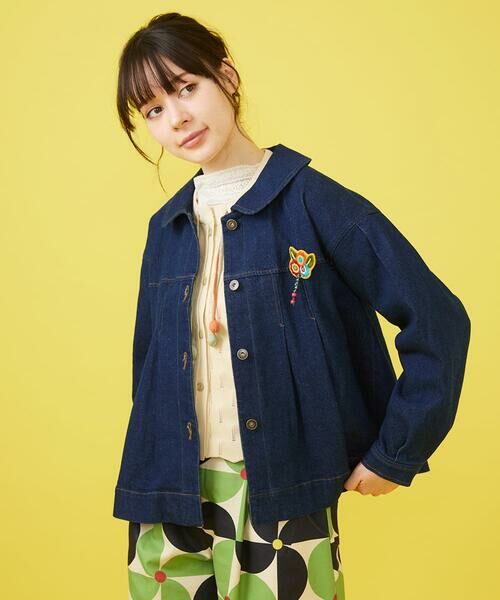 Jocomomola / ホコモモラ Gジャン・デニムジャケット | タック入りAラインデニムジャケット | 詳細12