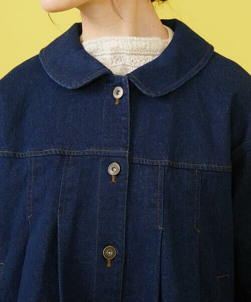 Jocomomola / ホコモモラ Gジャン・デニムジャケット | タック入りAラインデニムジャケット | 詳細3