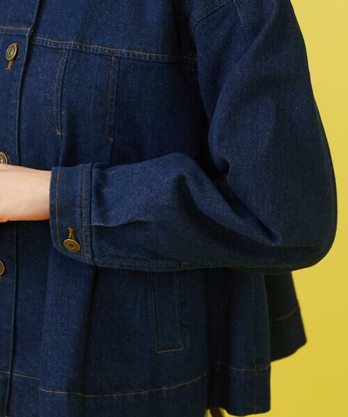 Jocomomola / ホコモモラ Gジャン・デニムジャケット | タック入りAラインデニムジャケット | 詳細5