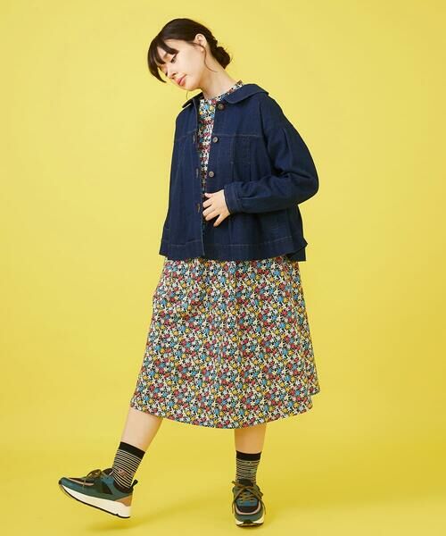 Jocomomola / ホコモモラ Gジャン・デニムジャケット | タック入りAラインデニムジャケット | 詳細9