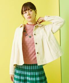 Jocomomola / ホコモモラ セットアップ | タック入りAラインカツラギジャケット